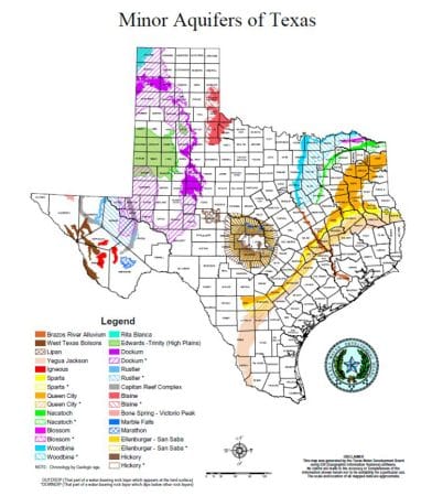 Minor Aquifers of Texas - San Jacinto River Authority